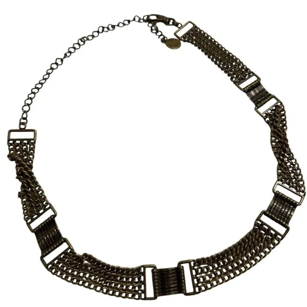 Vintage Brass Chain Belt w/ Adjustable Clasp Closure